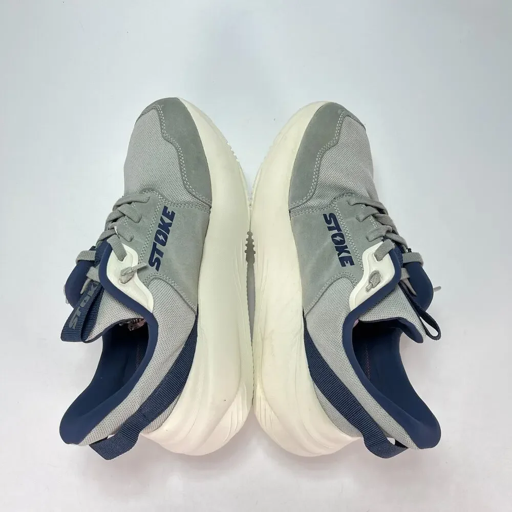 Stoke The FO-MO Grey Navy Casual Comfort Sneakers Walking Shoes Men's Size 9W